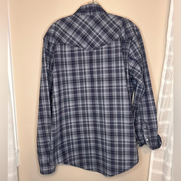 Wrangler Men’s 20X Competition Pearl Snap Western Shirt Size Medium Black - Picture 7 of 7